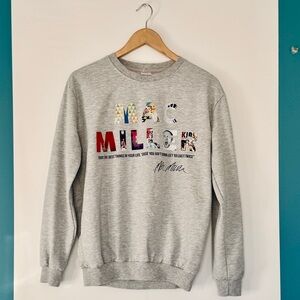 Mac Miller Gray Graphic Crewneck Sweater